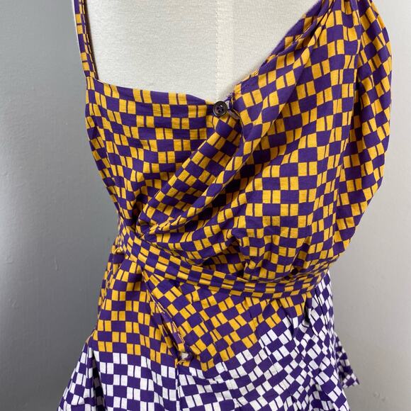 Marni Checkered Peplum Tank Top Size 42/6 - Picture 4 of 10